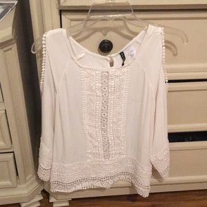 H&M lace open-shouldered blouse 42/M